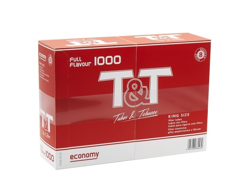 Гильзы для табака "T&T Economy Full Flavour 1000 Regular Filter 8,1/15мм Гильзы для табака "T&T Economy Full Flavour 1000 Regular Filter 8,1/15мм